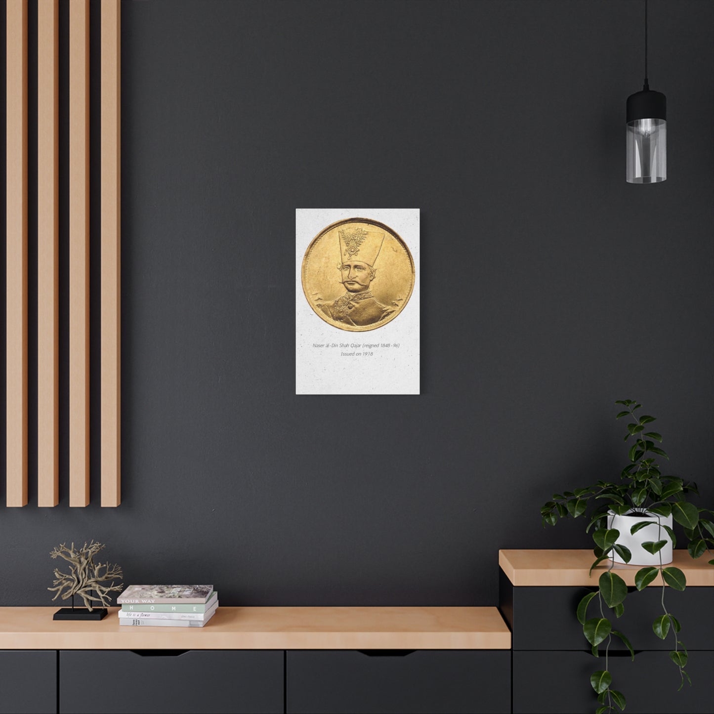 Pahlavi Coin Matte Canvas Wall Art