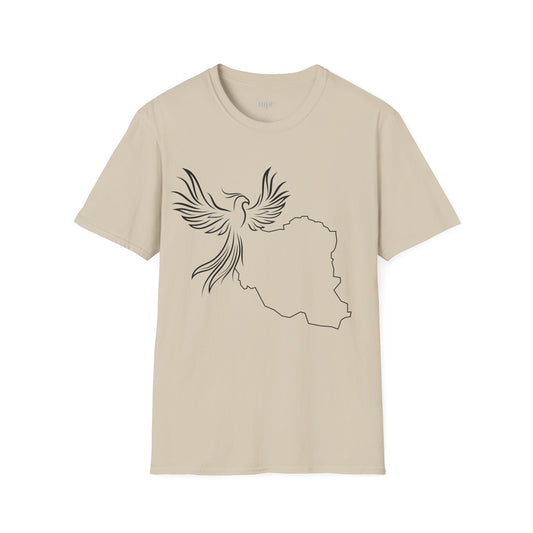 Iran Map and Simorgh Unisex T-Shirt