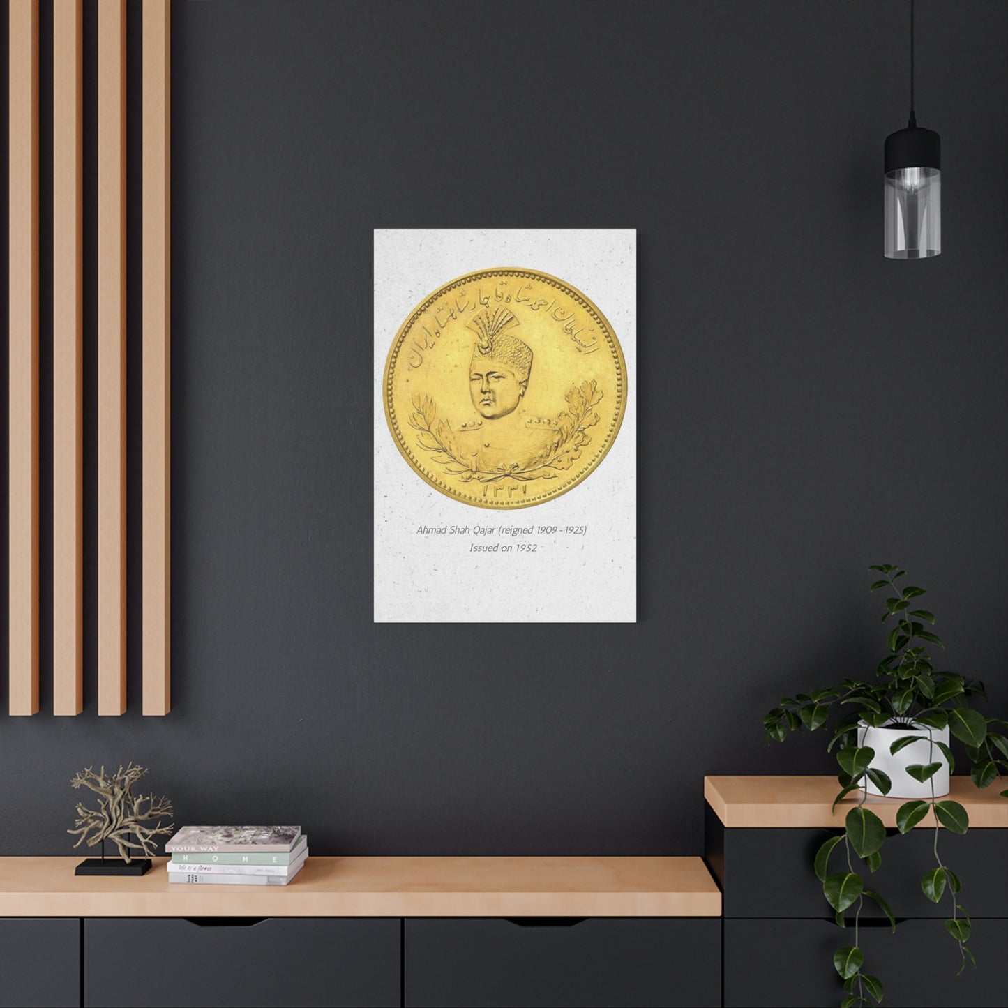 Pahlavi Coin Matte Canvas Wall Art