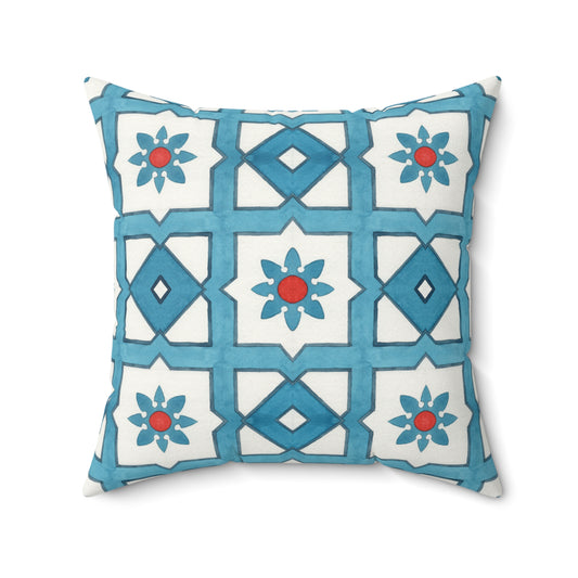 Tile Garden Pillow Decorative