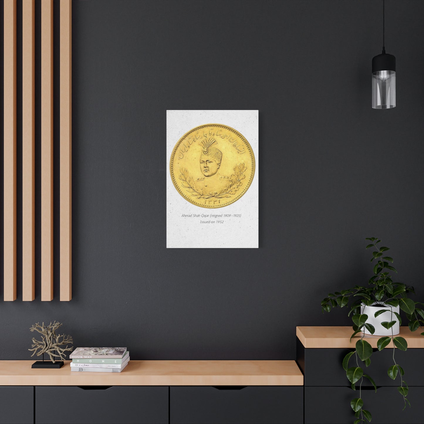 Pahlavi Coin Matte Canvas Wall Art