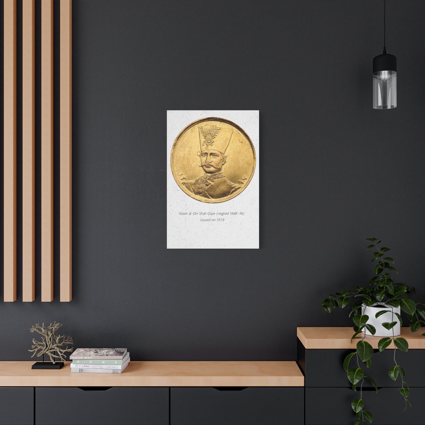 Pahlavi Coin Matte Canvas Wall Art