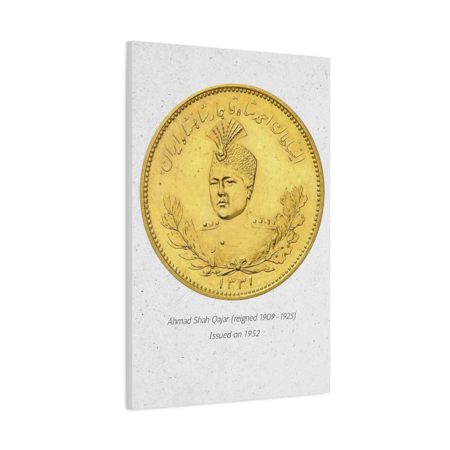 Pahlavi Coin Matte Canvas Wall Art