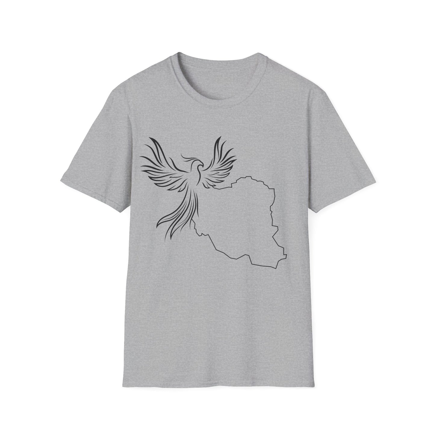 Iran Map and Simorgh Unisex T-Shirt