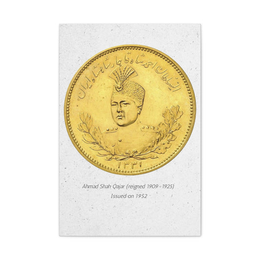 Pahlavi Coin Matte Canvas Wall Art