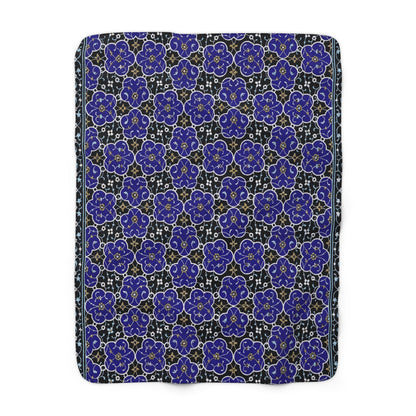 Blue Mosaic Sherpa Blanket