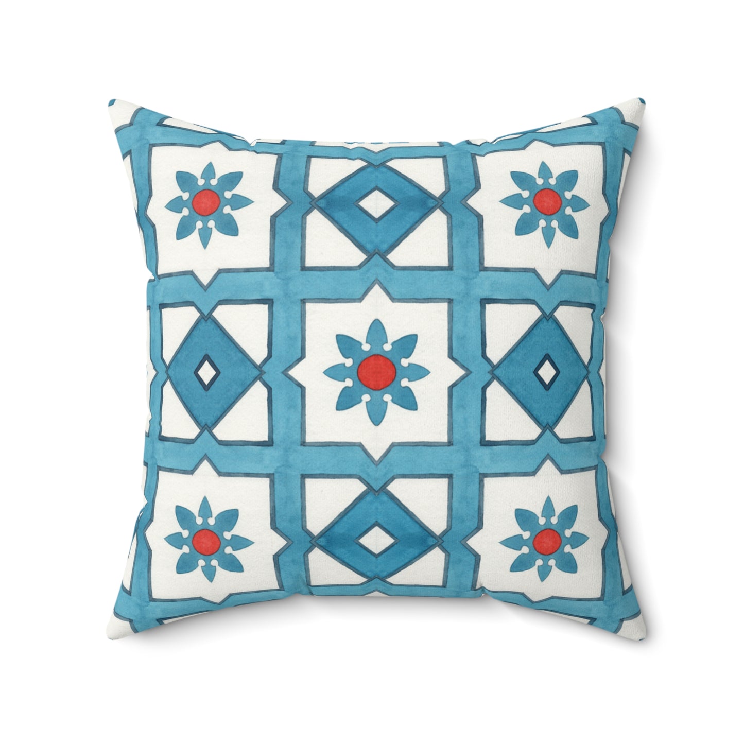 Tile Garden Pillow Decorative