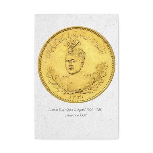 Pahlavi Coin Matte Canvas Wall Art