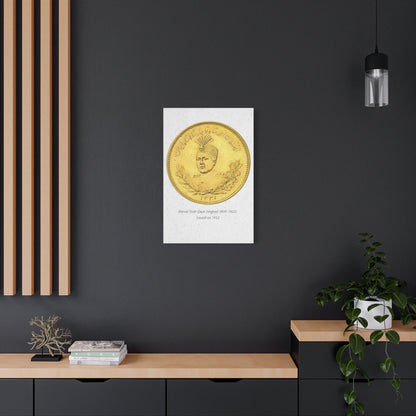 Pahlavi Coin Matte Canvas Wall Art